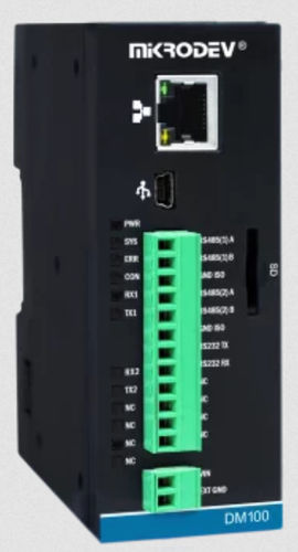 Modbus TCPリモートターミナルユニット - DM100-E1N-GC0-B1000 - Mikrodev - イーサネット / RS-232 / RS-485