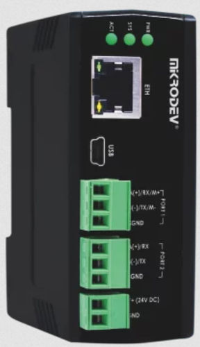 プロトコル変換器 - MBS100-E1N-GC3-B0000 - Mikrodev - イーサネット / RS-485 / Modbus RTU