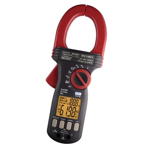 6000カウントデジタルクランプマルチメーター - BM198PV - BRYMEN - 携帯型 / 1000 V / 1500 V