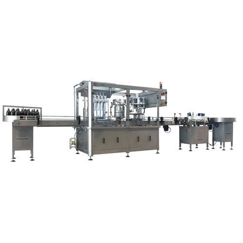 自動充填 / 打栓 / ラベル自動貼付機 - FF1 - White Steel GmbH - 液体用 / 食品産業用 / ボトル用