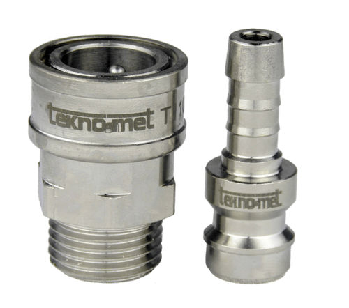 油圧式接続部品 - T110 series - TEKNO-MET BAĞLANTI ELEMANLARI SAN. ve TİC. LTD. ŞTİ - クイック / ニッケル真鍮製 / ステンレススチール製