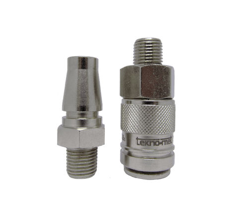 空圧式接続部品 - T017 series - TEKNO-MET BAĞLANTI ELEMANLARI SAN. ve TİC. LTD. ŞTİ - クイック / ニッケル真鍮製 / ステンレススチール製