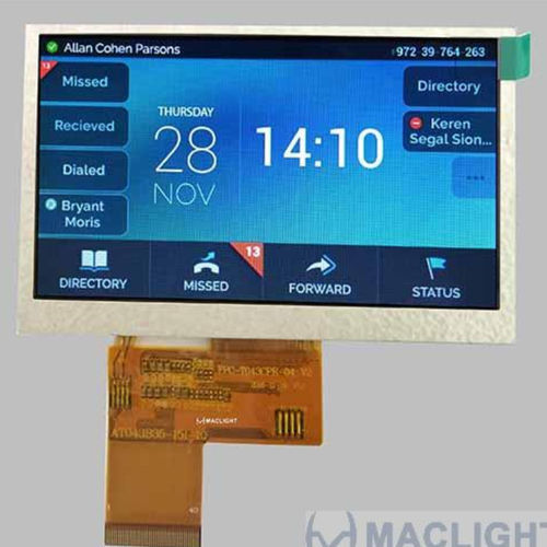 TFT LCDディスプレイ モジュール - MLT043R40-7 - Maclight Display Co., Limited - カラー / 480 x 272 / 4.3インチ
