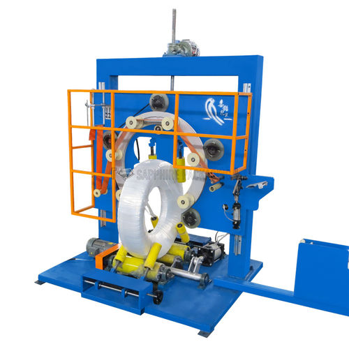縦型巻き取りおよび包装装置 - Shandong Sapphire Packaging Machinery - スチール ワイヤー用 / ホース用