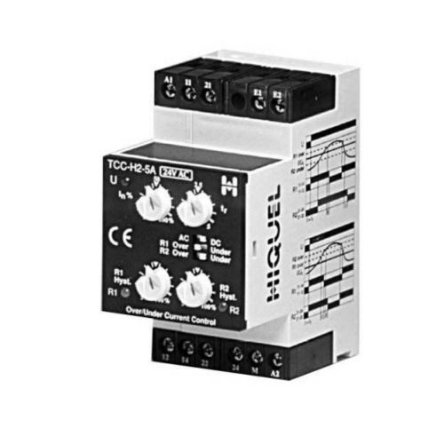 過電流監視継電器 - TCC-H2-5A-V2 series - HIQUEL - 不足電流 / 2NO / AC/DC
