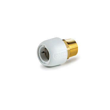 パイプ用油圧アダプタ - HX29/22W - Wavin - オス / 真ちゅう製 / ストレート