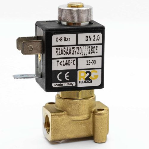 直接作動式電磁弁 - R2AB NA/NO - R2G Fluidics Srl - 2方向 / 常開型 / 水