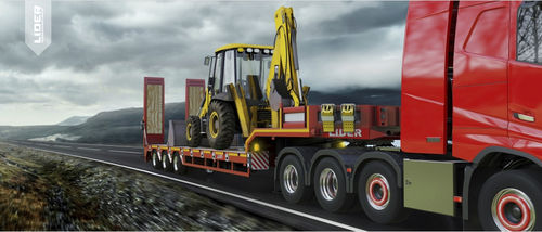 低床貨物車セミ トレーラー - lider trailer - 機械用 / 工事用 / 3軸