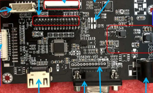 LCDコントローラ カード - HGYD582HV-V01 - Shenzhen Hongguang Display Co., Ltd - HDMI（高精細度マルチメディアインターフェース） / VGA / LVDS（小振幅差動信号方式）