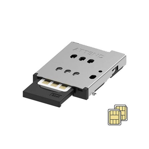 ダブルSIMカードコネクター - 115U-B100 - ATTEND Technology Inc. - データ用 / ソケット / nanoSIM
