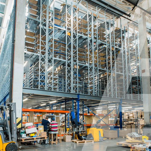 パレット式陳列棚メザニンラック - KAPELOU Europe GmbH - パレット用 / 地面用 / 建設用
