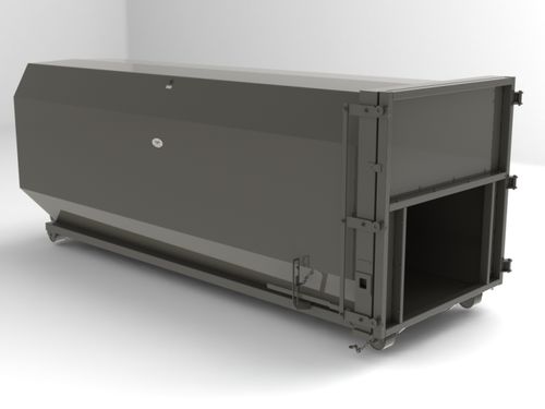 スチール製廃棄物コンテナ - RO series - Cram a lot - 後部積載 / 大容量廃棄物用 / 移動式