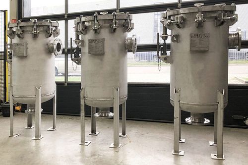 バッグフィルターハウジング - Dutch Filtration BV - 流体用 / 水用 / スチール製