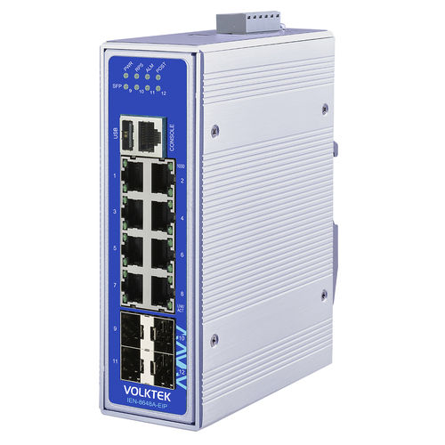 管理型イーサネットスイッチ - IEN-8648A-EIP - Volktek - 12 ポート / レベル 2 / ギガビットイーサネット