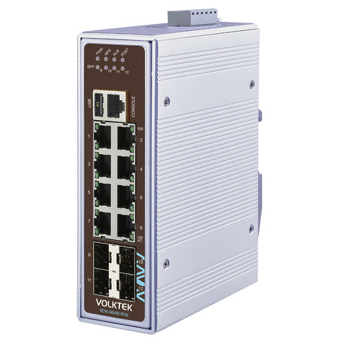 管理型イーサネットスイッチ - IEN-9648-RW - Volktek - 12 ポート / ギガビットイーサネット / ProfiNet