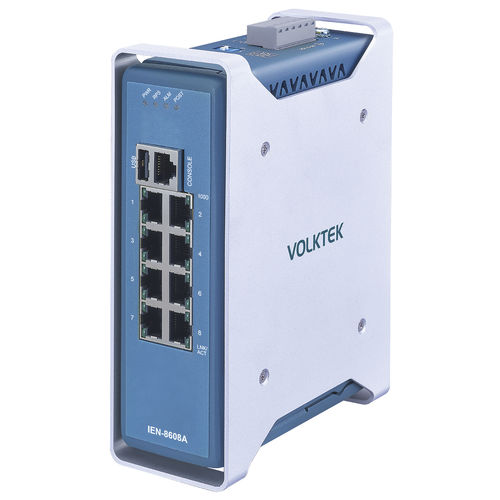 管理型イーサネットスイッチ - IEN-8608A - Volktek - 8 ポート / DINレール / DIP
