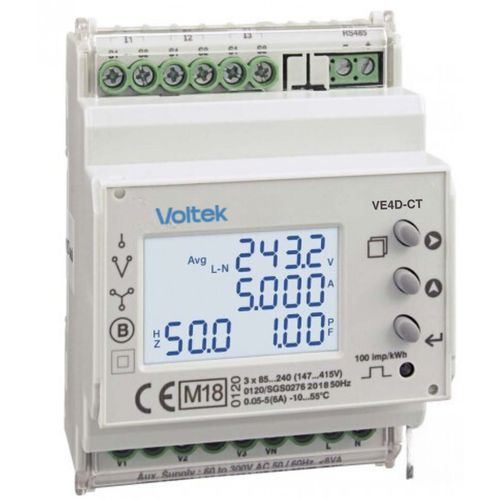マルチファンクション電力量計 - VE4D-CT - Voltek Energy Limited - 三相 / DINレール / Modbus