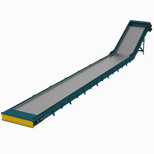 ベルトコンベヤー - DEVELOPPEMENT PROJETS INDUSTRIELS (DPI) - 金属ベルト / 傾斜 / 輸送用
