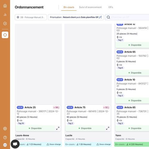 業務計画用ソフトウェア モジュール - SCHEDULING - Oplit - Logiciel de Planification et Ordonnancemen - 計算 / 統合基幹業務システム（ERP） / 予防メンテナンス用