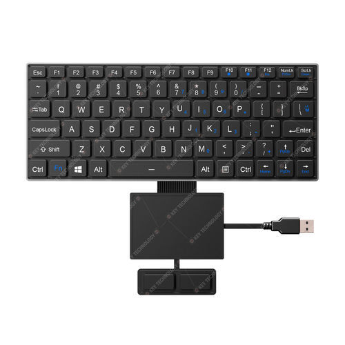パネル設置用キーボード - K-TEK-V268-FN-BL-FC-SC-DWP+TP85-DML+2K-FC - Key Technology Rugged System Limited - シザースイッチ / マウスキー2つ付き / 80キー