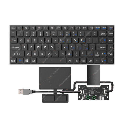 パネル設置用キーボード - K-TEK-V285-FN-BL-FC-SC-ANA-151B-DWP+TP85+2K - Key Technology Rugged System Limited - シザースイッチ / 86キー / マウスキー2つ付き