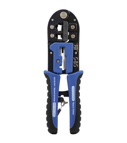 手動式圧着具 - 100-65-041 - SAS - RJ45コンセント用 / マルチファンクション / らせん状ペアケーブル