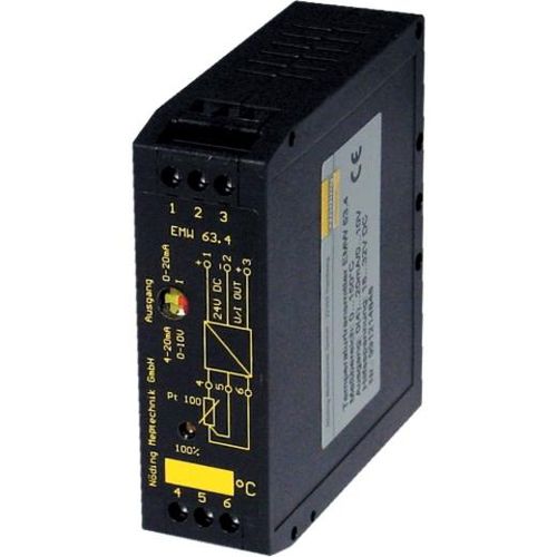 DINレール取付け用温度伝送器 - EMW63.4 - Nöding Messtechnik - Pt100 / 抵抗 / 4-20 mA
