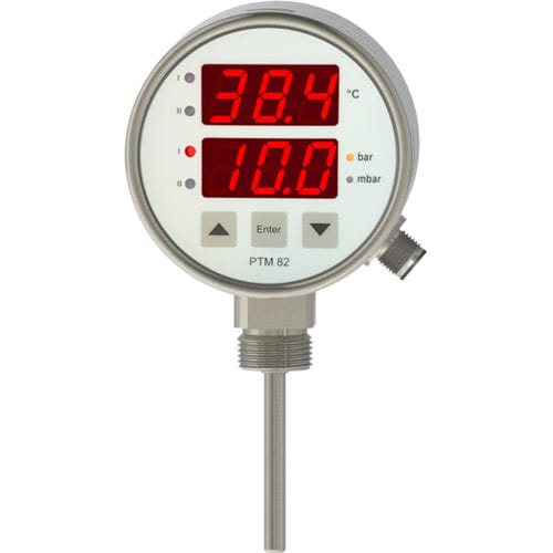LEDディスプレイ付き温度計 - PTM82 - Nöding Messtechnik - °C / アナログ出力 / 衛生