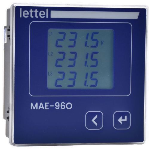 LCD電圧計 - MAE-96O - Lettel - パネル取り付け式 / 単相 / コンパクト