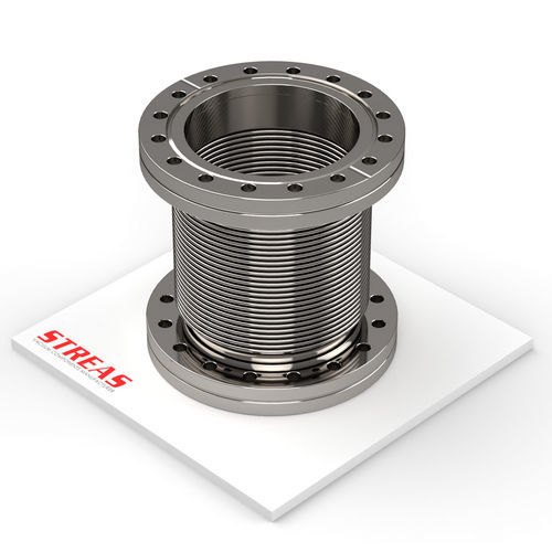 スチール製伸縮管継手 - S16CF-100-1/4 - Streas srl - 円形 / フランジ取り付け / 配管用