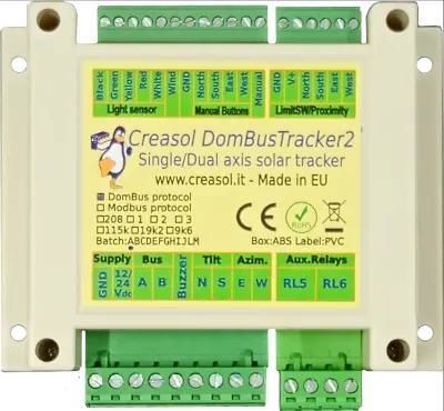DINレールプログラマブルオートメーションコントローラ - DomBusTracker2 - Creasol - E/S内蔵 / 入力 / アナログインプット
