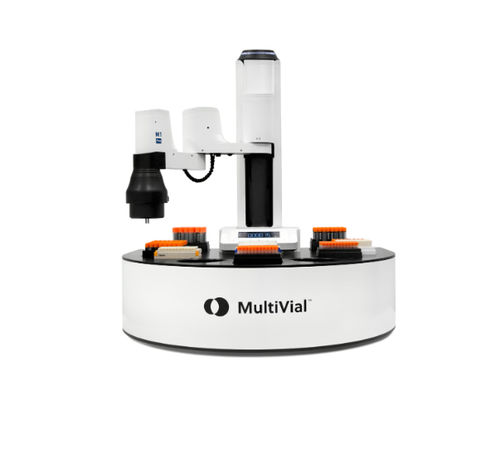 自動ラベル自動貼付機 - Multivial - Labman Automation Ltd - PLC制御 / バイアル / 製薬産業用