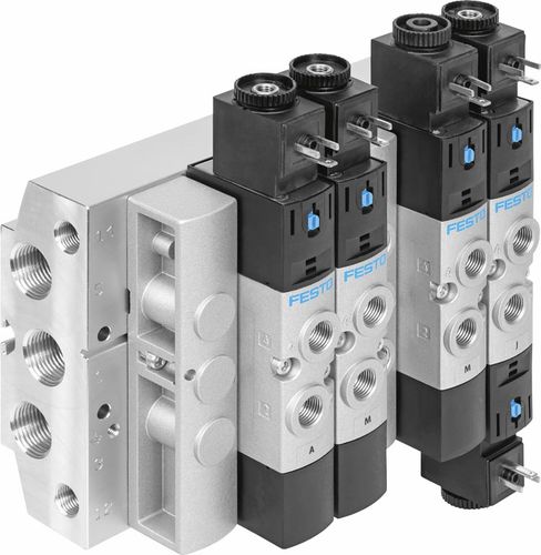 空圧式ブロックバルブ - VTUS-20 - FESTO/フエスト - 3方向2位置 / 5方向2位置 / 5方向3位置