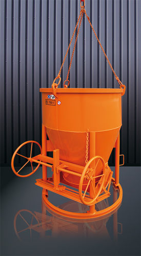 円錐形コンクリートスキップ - 1012H series - Eichinger Equipement - 底開き式