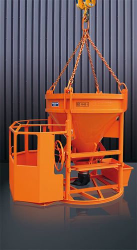 円錐形コンクリートスキップ - 1016 MR series - Eichinger Equipement - 排出ホース付き / プラットフォーム付き