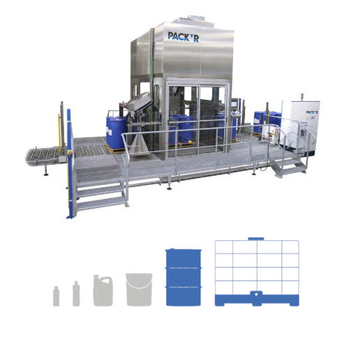 直線式充填機 - INLEO-P - PACK'R - 自動 / マルチ容器 / ドラム缶