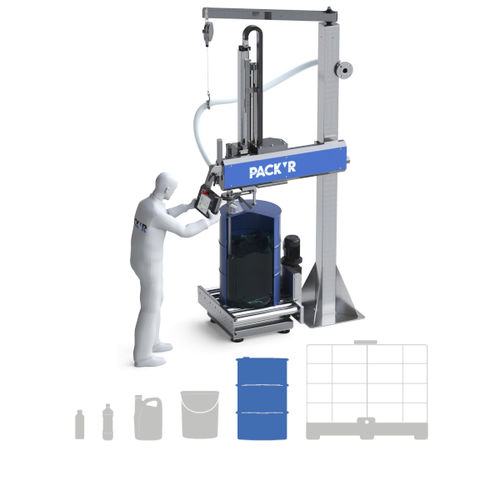 半自動充填機 - FLEXEO-D - PACK'R - ドラム缶 / 化学製品用 / 厚物用
