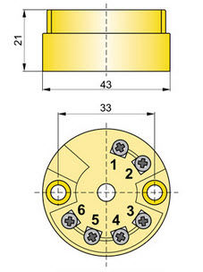 プローブヘッドマウント温度伝送器 - GI-22-2 - APLISENS S.A. - 4-20 mA / プログラム可能 / プロセス
