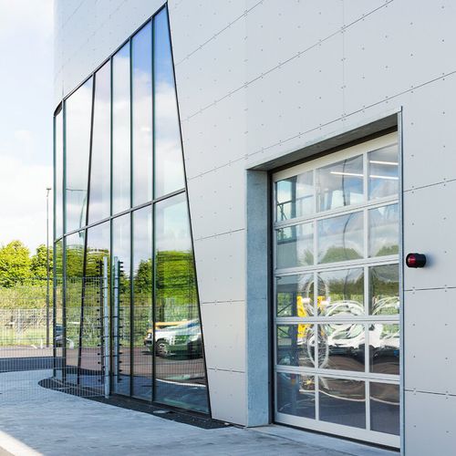 セクショナルドア - OH1042FI - ASSA ABLOY Entrance Systems - アルミニウム製 / ガラス / 産業用
