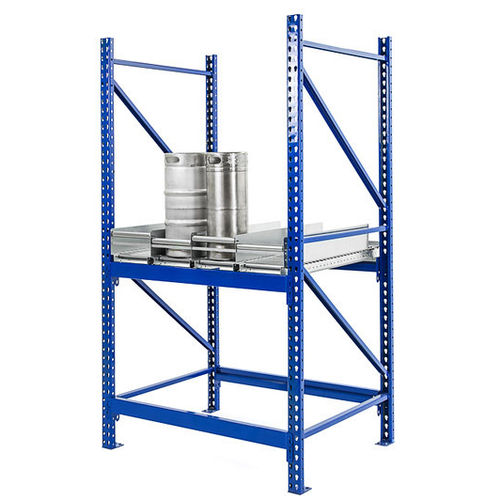 貯蔵用倉庫ラック - span track keg flow - UNEX Manufacturing - コンパクト / 調整可能 / 中程度の荷重用
