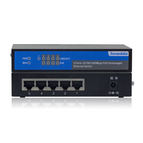 アンマネージドスイッチ - PS1005G-1GT-4PoE - 3onedata Co.,Ltd. - 5 ポート / ギガビットイーサネット / PoE