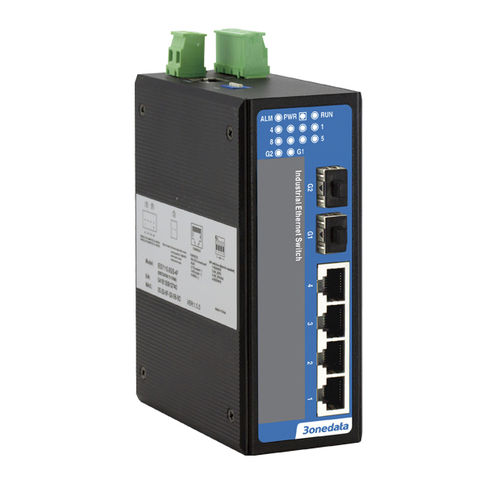 6 ポートイーサネットスイッチ - IES206 Series - 3onedata Co.,Ltd. - 非管理型 / ギガビット / 送電レールDIN取り付け用