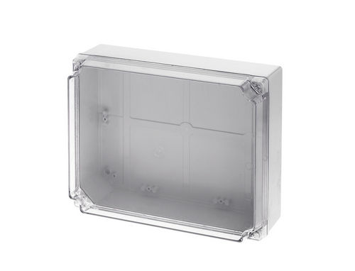 壁取り付け式ジャンクションボックス - 310 x 240 x 120 mm, IP 65 | GR17284  - GEROS - IP65 / ポリカーボネート製 / 透明カバーフィルム