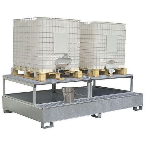 IBCコンテナ用スピルパレット - TCB 2 - Saebu Morsbach GmbH - 金属製 / 亜鉛メッキ グリッド付