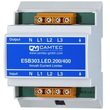 DINレールマウント電流コントローラー - ESB303.LED.200 - Camtec Power Supplies GmbH - 三相