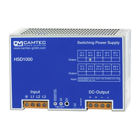DINレール電源 - HSD10001 - Camtec Power Supplies GmbH - AC/DC / スイッチング / 三相