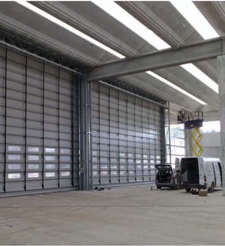 折り畳み式ドア - Pack® - B.M.P. srl - 溶融亜鉛メッキ鋼製 / 倉庫 / 産業用
