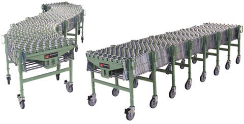 スケートホイールコンベヤー - roach conveyor - 横型 / 輸送用 / 伸縮式