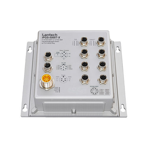 管理型イーサネットスイッチ - IPGS-5008T series - Lantech Communications Europe GmbH - 10 ポート / ギガビットイーサネット / 壁掛け
