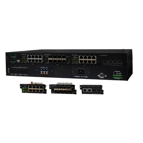 管理型イーサネットスイッチ - IPGS-6300-2P series - Lantech Communications Europe GmbH - 24 ポート / ギガビット / レベル 2